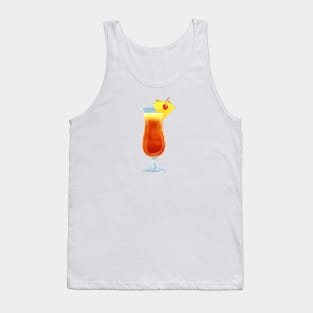 Tropical cocktail with cherry and pineapple Tank Top